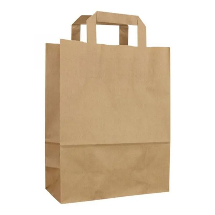 Kraftpapierbeutel mit flachem Papiergriff